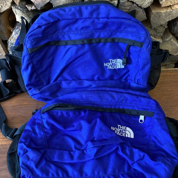 two North Face lumbar packs adjustable hip waist strap vintage bags hiking hike